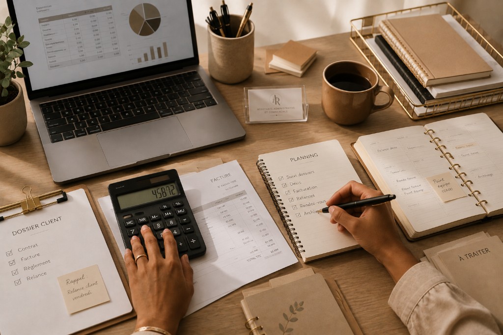 Gestion administrative — dossiers, facturation et planning